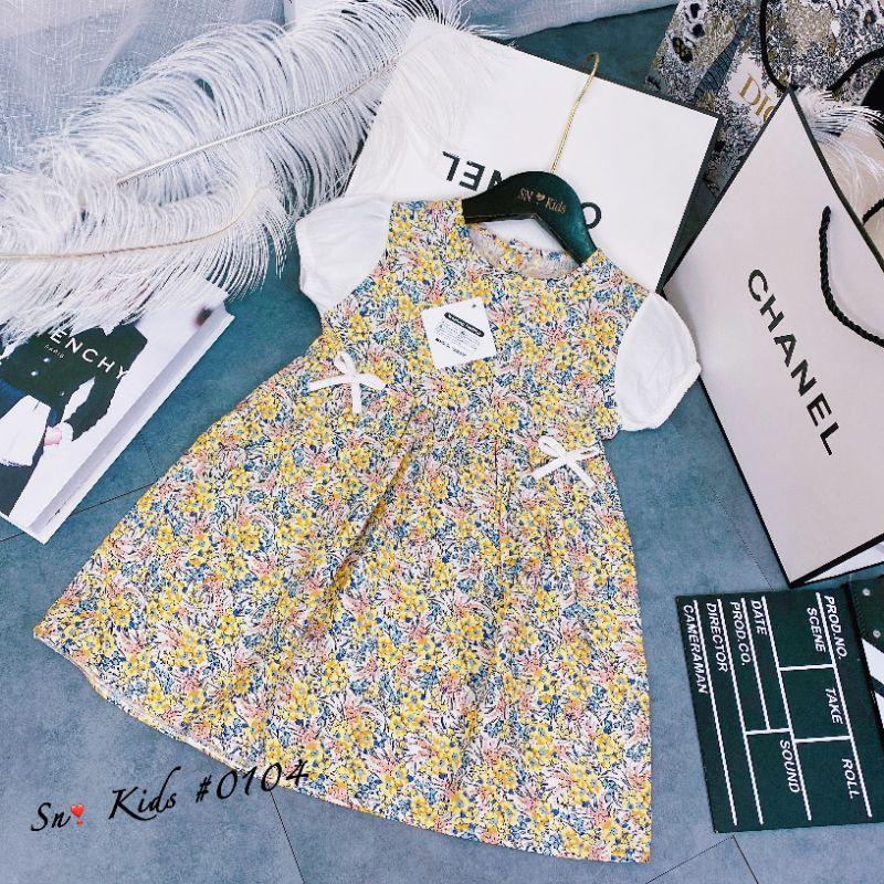 Váy hoa nhí tay bồng mẫu mới bé gái