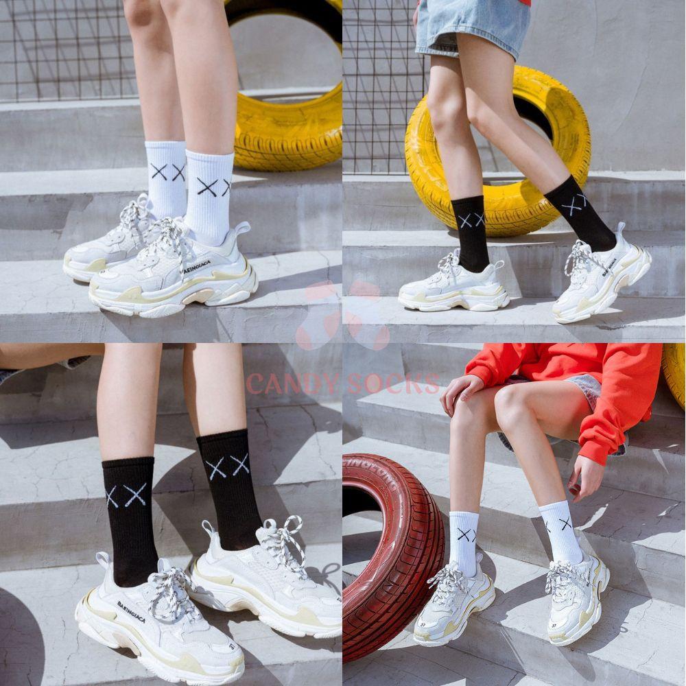 Tất nữ vớ nữ cổ trung, tất nữ phong cách Hàn Quốc, co dãn 4 chiều, chất liệu cotton Hàn cao cấp TN-184