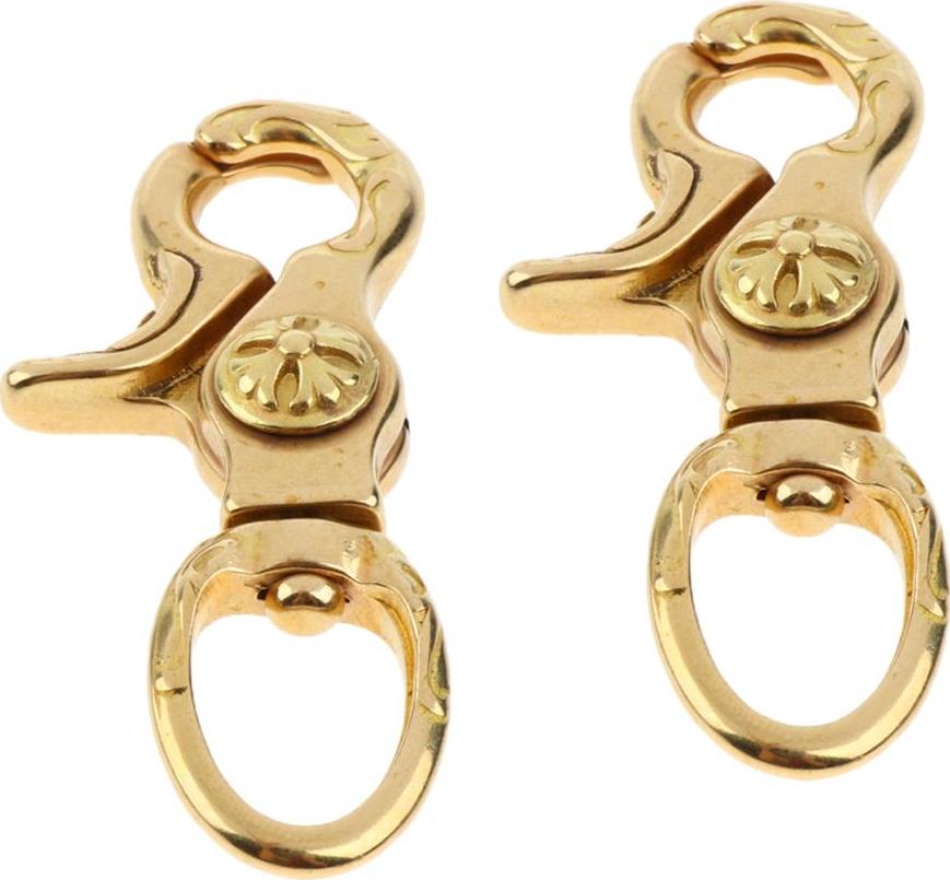 2X Đồng Tôm Hùm Clip Xoay Móc Túi Móc Chìa Khóa Thủ Công Phát Hiện 12 Mm