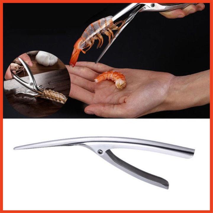 COMBO 2 Dụng Cụ Kìm Tách Lột Vỏ Tôm Chất Liệu Inox Không Gỉ