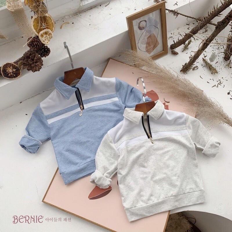 Set thể thao unisex bé trai bé gái màu xanh dương pastel