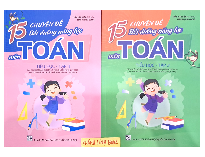 Sách - Combo 15 chuyên đề bồi dưỡng năng lực môn toán tiểu học - tập 1 + 2