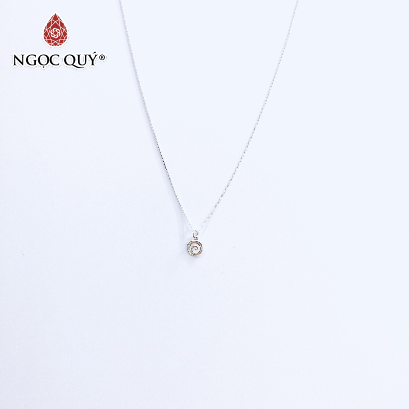 Dây chuyền bạc mặt xoắn ốc - Ngọc Quý Gemstones