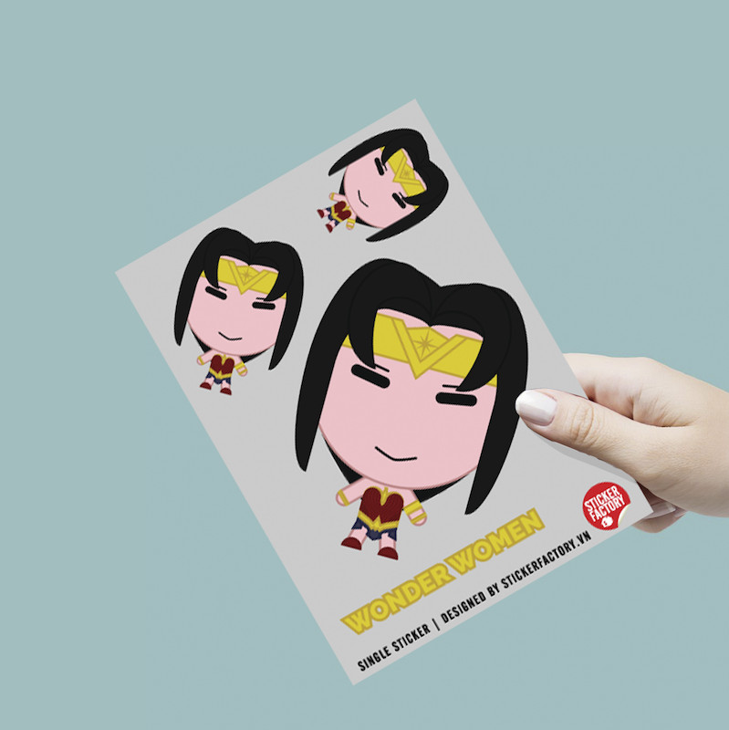 Combo 10 sticker single hình dáng - Siêu Anh Hùng - Chọn Ngẫu Nhiên