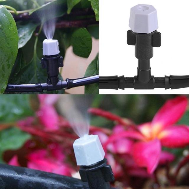 10 đầu phun sương 1 cửa xám, tưới sân vườn