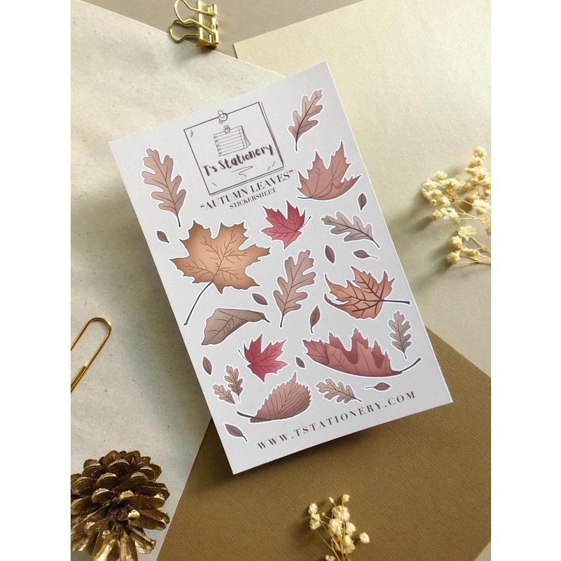 Sticker sheet autumn leaves - chuyên dán, trang trí sổ nhật kí, sổ tay | Bullet journal sticker - stc014