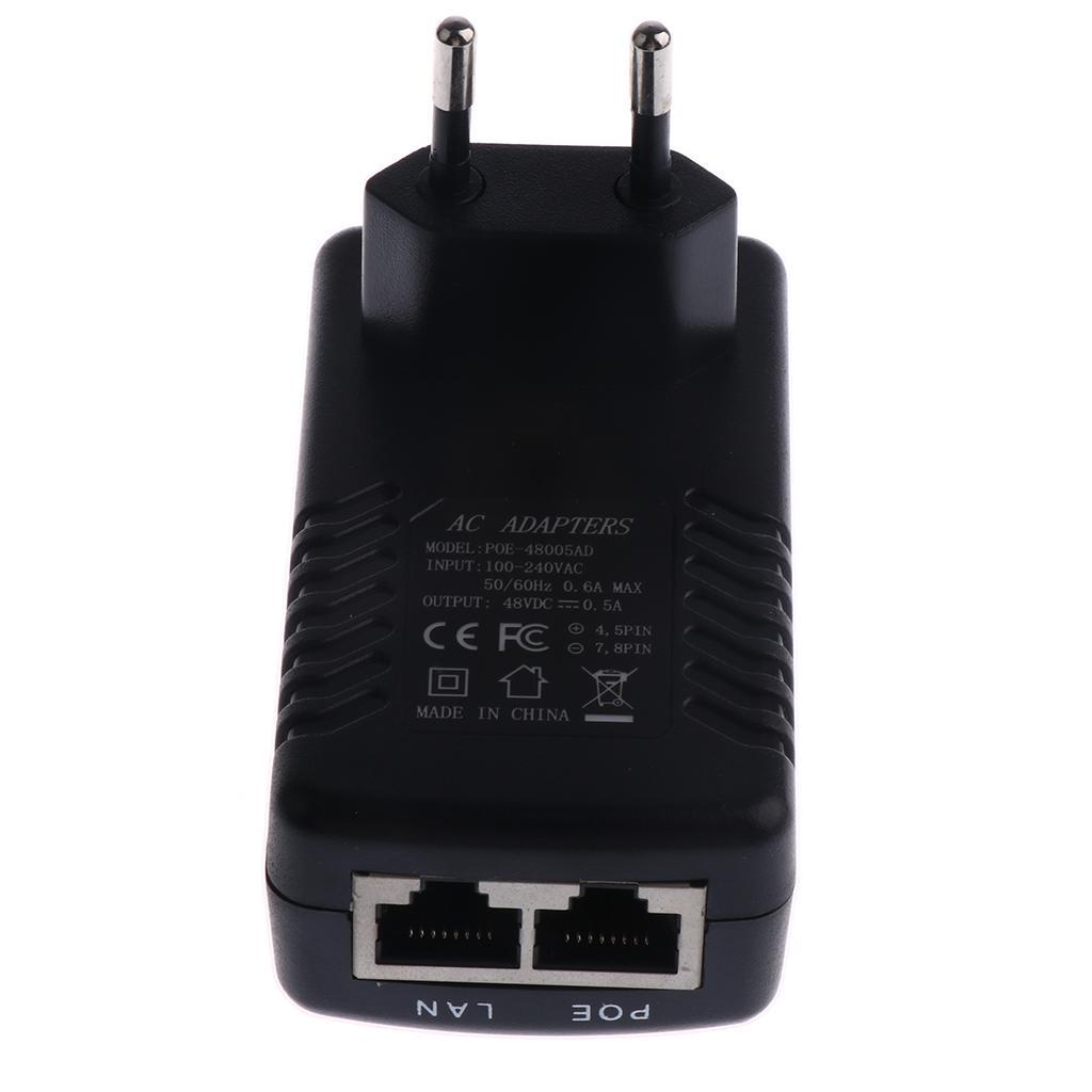 48V 0.5A PoE Power Over Ethernet Adapter for 802.3 Camera