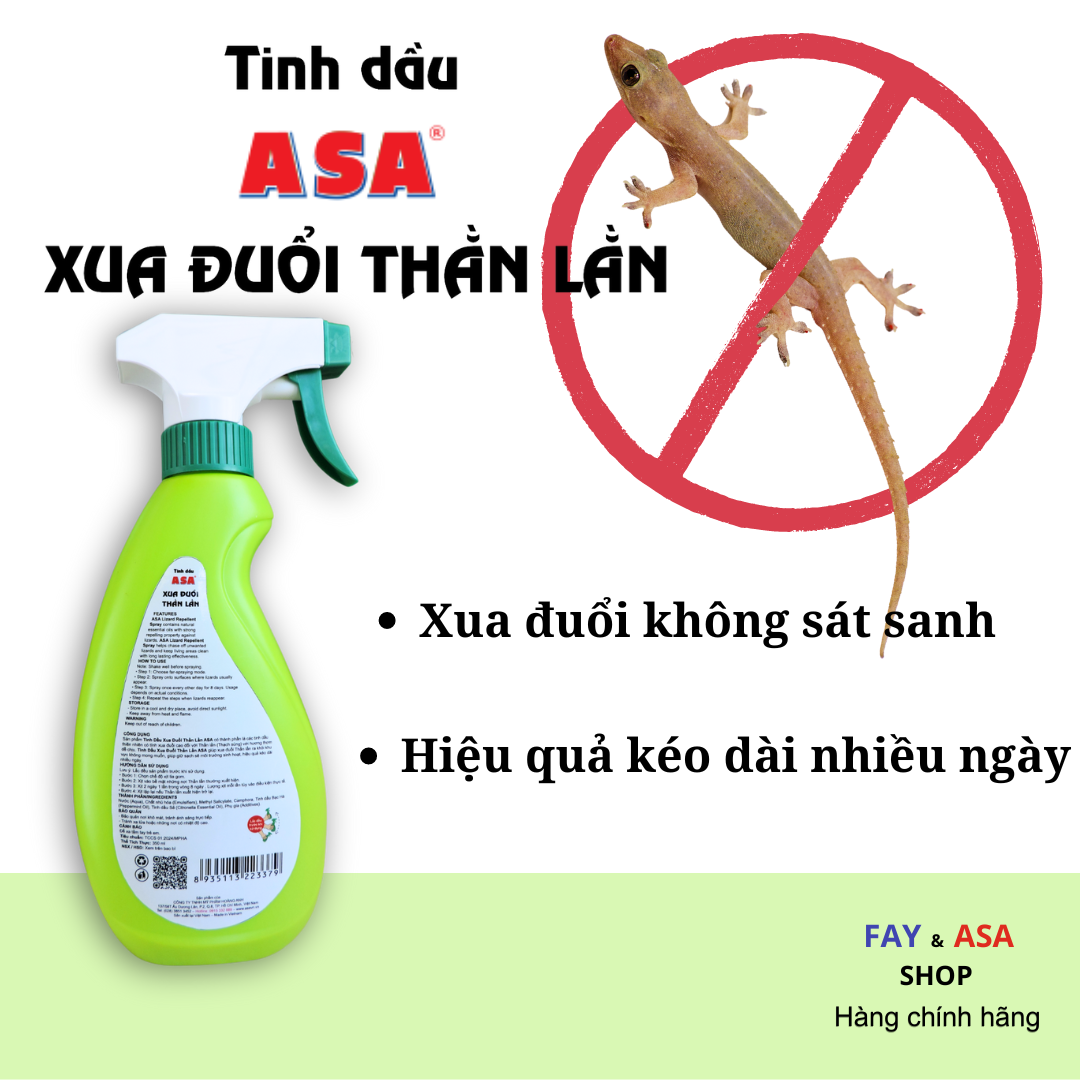 Xua Đuổi Thằn Lằn ASA 300ml - Xua đuổi thằn lằn, thạch sùng, không sát sanh, hiệu quả lâu dài
