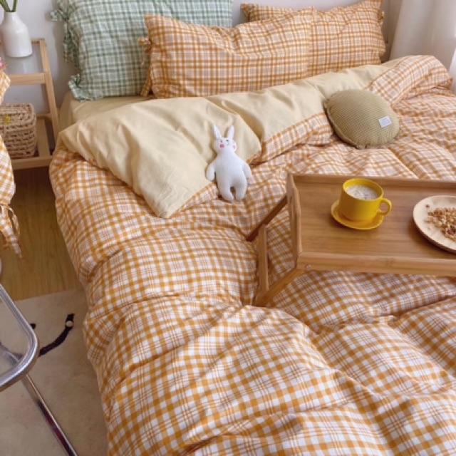 Set Cotton Hàn Quốc Living Dây Nơ Hàng Nhập Khẩu Cao Cấp 4 Món