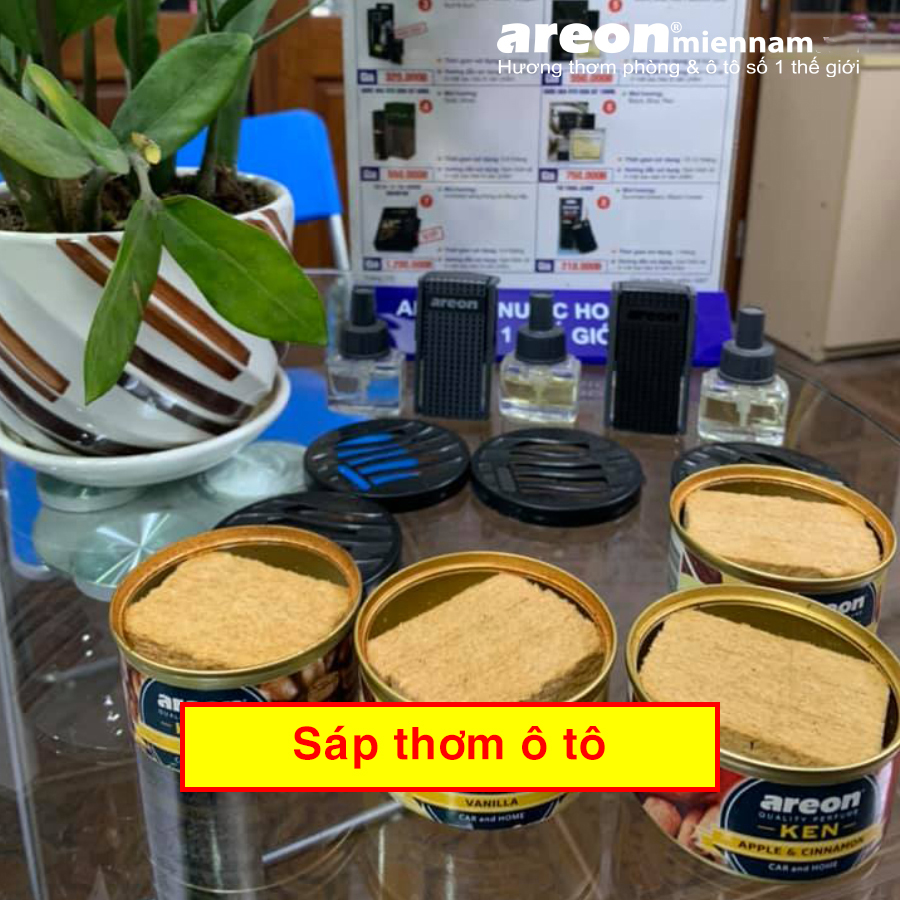 Sáp thơm Areon hương Táo & Quế – Thanh mát, Dịu nhẹ - Bậc thầy Say xe - Areon Ken Apple & Cinnamon (Dịu nhẹ)