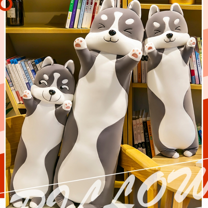 Thú nhồi bông chó husky dáng đứng dơ tay mặt ngáo nhiều biểu cảm - Size từ 75cm đến 1m5 - Quà tặng gấu bông husky biểu cảm ngẫu nhiên cute