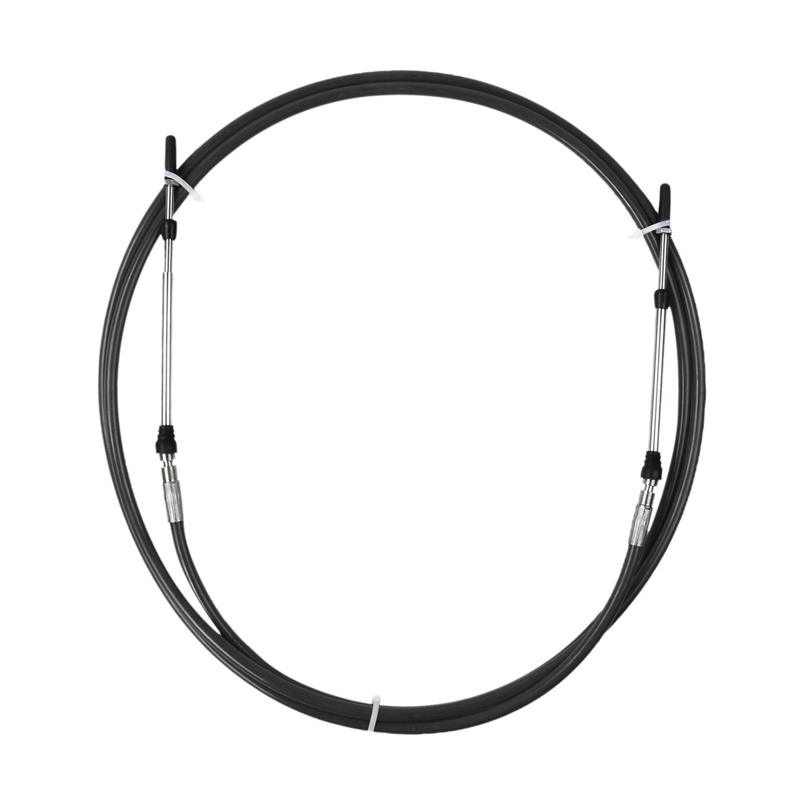 Universal Throttle Cable for Marine Boat Motor Control Lever 12 FT Black+Red