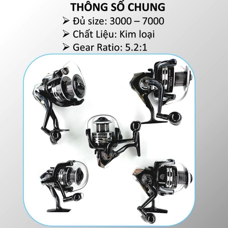 Máy câu cá FS 7000 kim loại hàng loại 1 máy quay êm mượt y hình