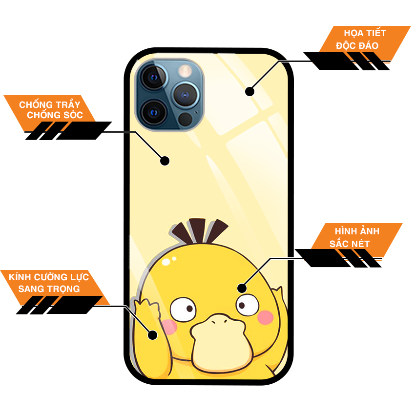 Ốp Lưng Kính Cượng Lực Cho Điện Thoại IPHONE 12 / 12 PRO - 7802 PSYDUCK04 - Hàng Chính Hãng