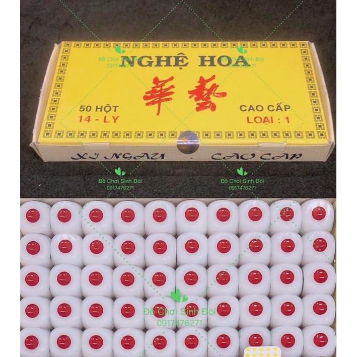 xí ngầu cao cấp nghệ hoa - hộp 50 viên