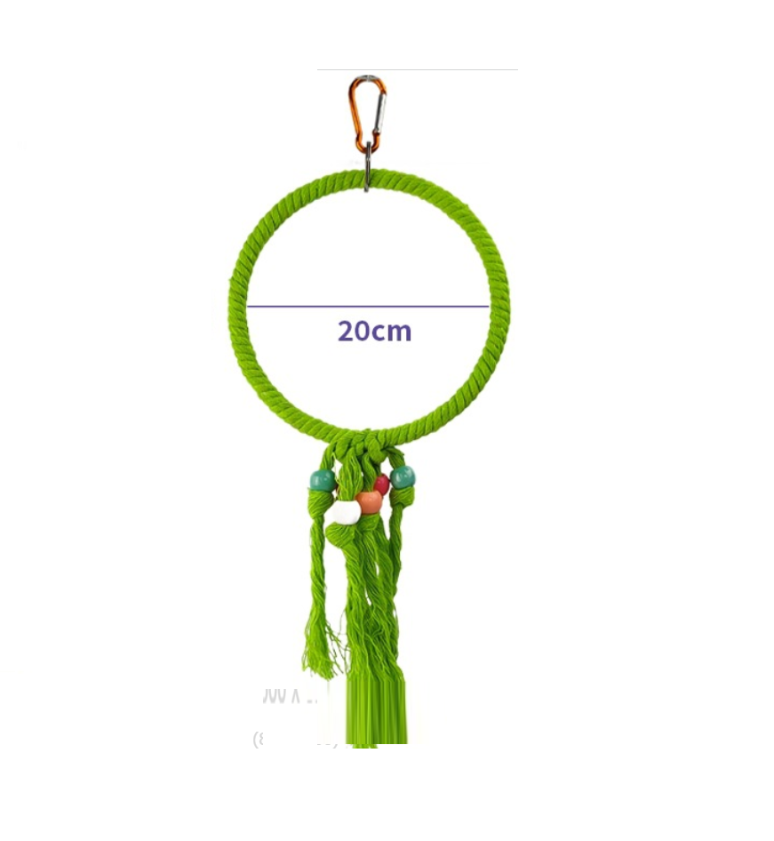1 VÒNG TRÒN ĐƯỜNG KÍNH LỚN 20Cm QUẤN DÙ TREO CHO CHIM,VẸT ĐỨNG