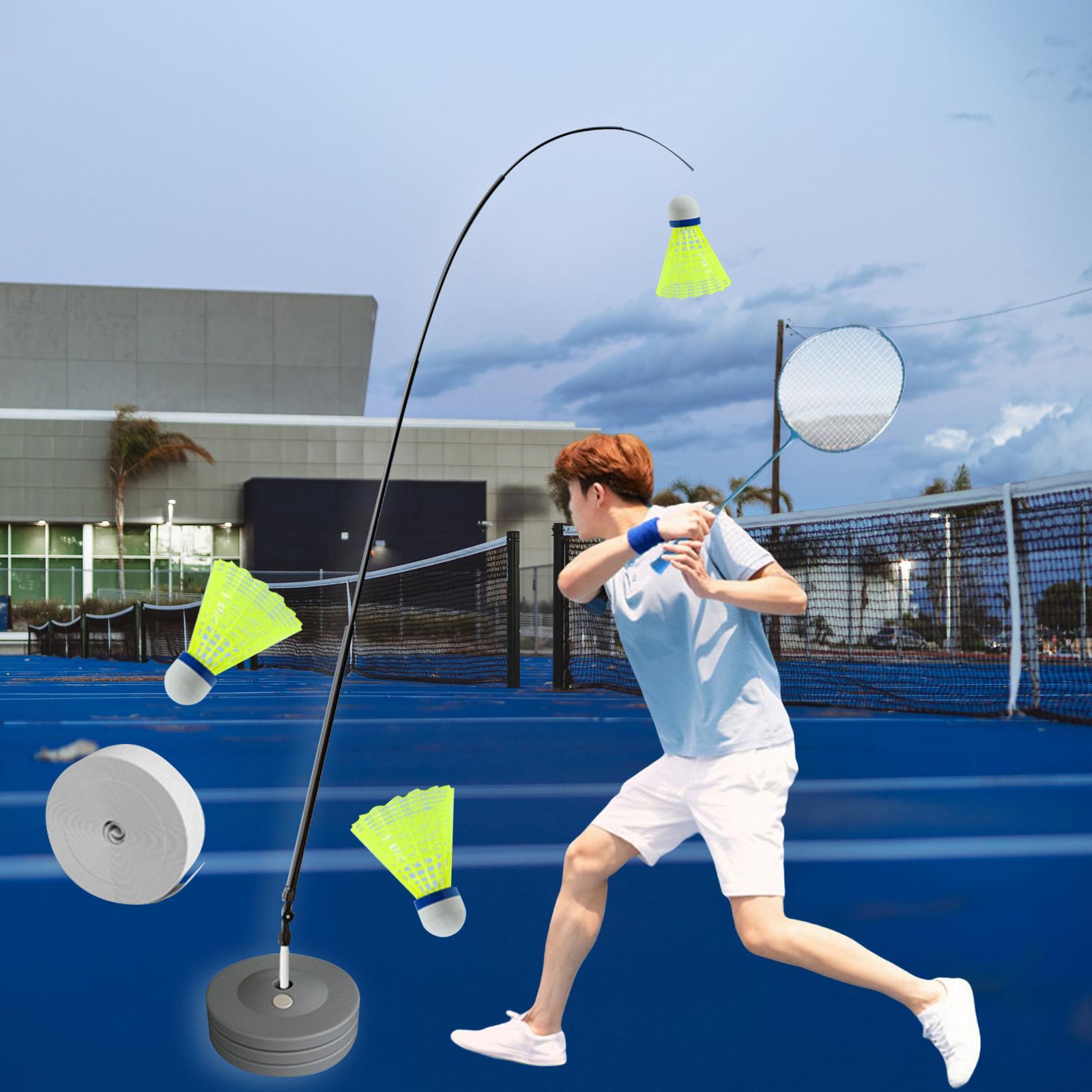Portable Self Practice Trainer Aid Single Badminton Training Device for Indoor Outdoor