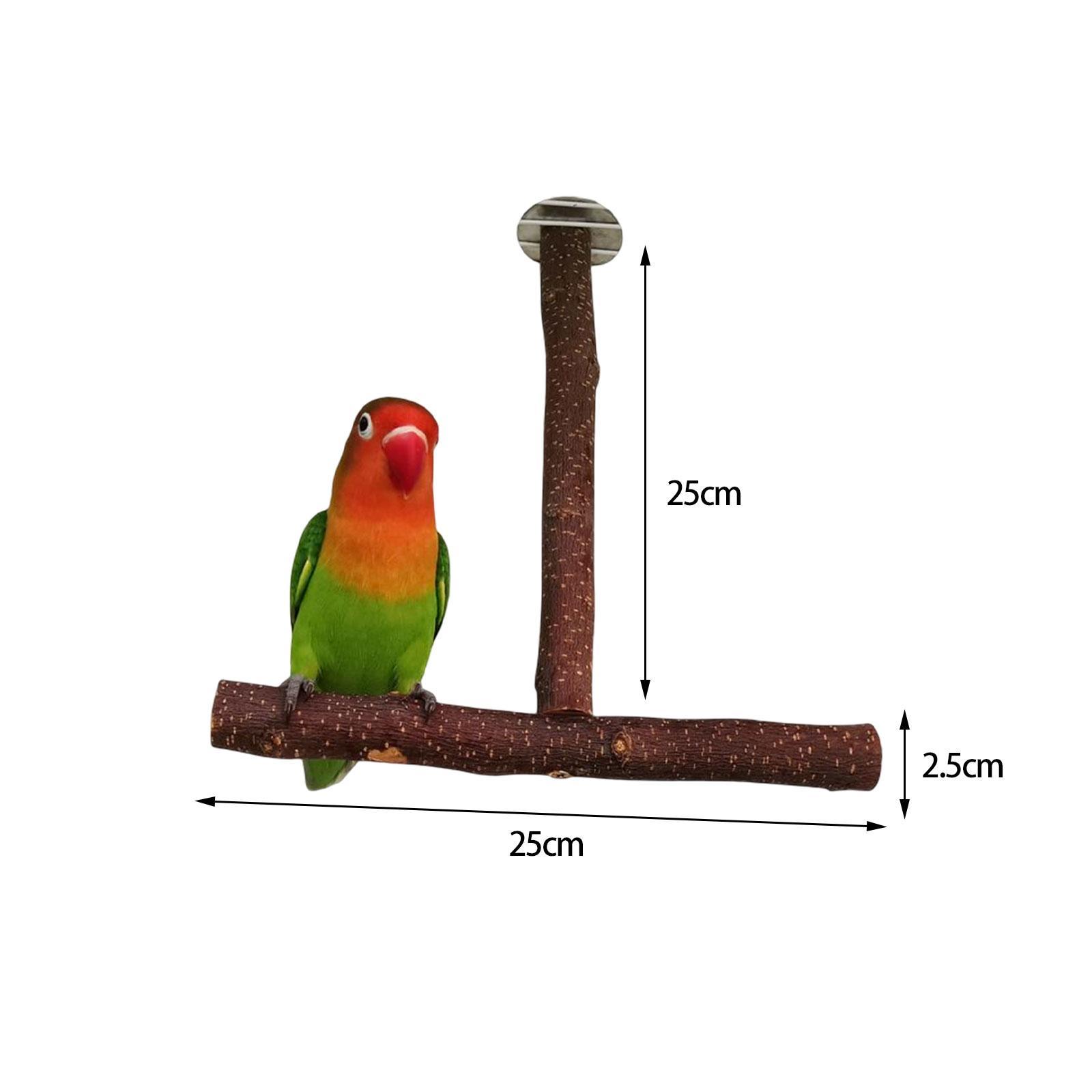 Parrot Perch Bird Stand Pole Wood Parrot Perch Stand Bird Cage Perch for Parakeet Finches Cockatiel