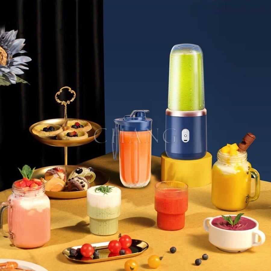 Máy Xay Sinh Tố Hoa Quả Cầm Tay CHIGO JUICING CUP 300ml Sử Dụng Pin Sạc USB Siêu Tiện Lợi Tặng Kèm Nắp Đậy
