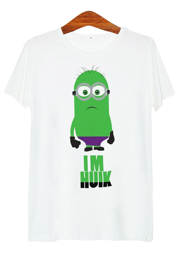 Áo thun tay màu Minions làm Hulk ATFF051