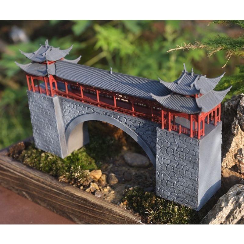 Mô hình cầu Trung Hoa VDS0160 - sưu tầm, decor, để bàn, trang trí tiểu cảnh, bán cạn, terrarium, non bộ, bonsai