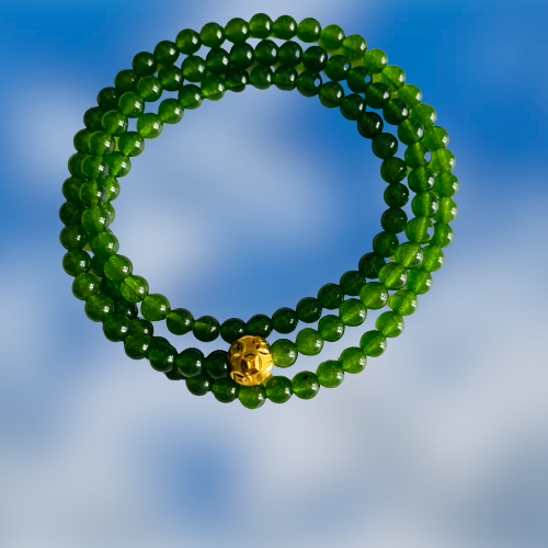 HCM- VÒNG TAY ĐÁ NGỌC BÍCH 3 VÒNG CHALCEDONY