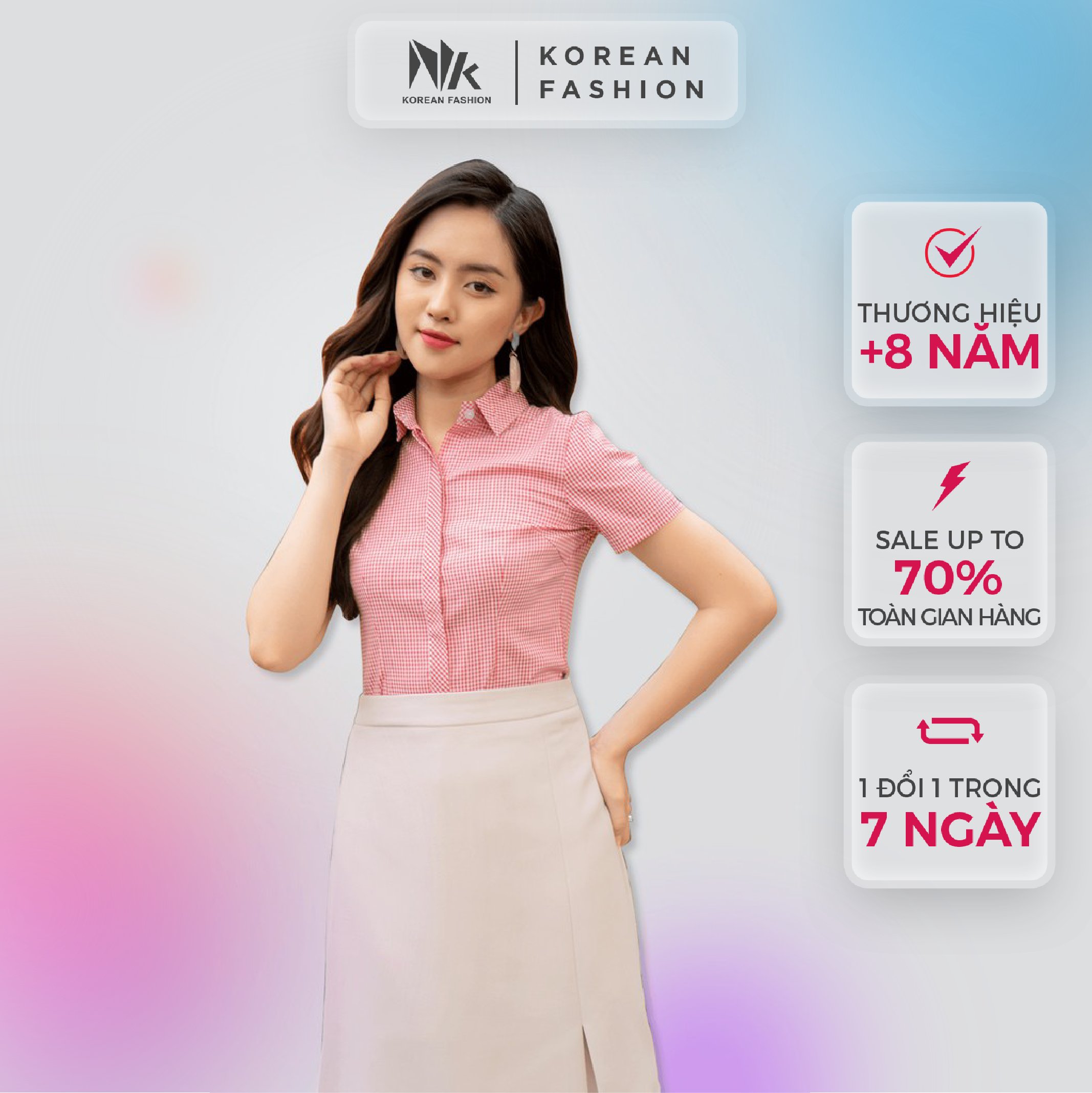 Mua Áo Sơ Mi Nữ Công Sở Thiết Kế Họa Tiết Caro Đẹp Ngắn Tay Vải Hàn Cao Cấp Không Nhăn Nhàu NK FASHION NKSM2012010 - Xanh - M tại NK FASHION OFFICIAL Mua Áo Sơ Mi Nữ Công Sở Thiết Kế Họa Tiết Caro Đẹp Ngắn Tay Vải Hàn Cao Cấp Không Nhăn Nhàu Nk Fashion Nksm2012010 - Xanh - M Tại Nk Fashion Official