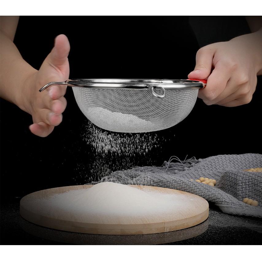 Ray lọc lược cháo inox cho bé, vợt lọc cháo, ray bột cho bé ăn dặm