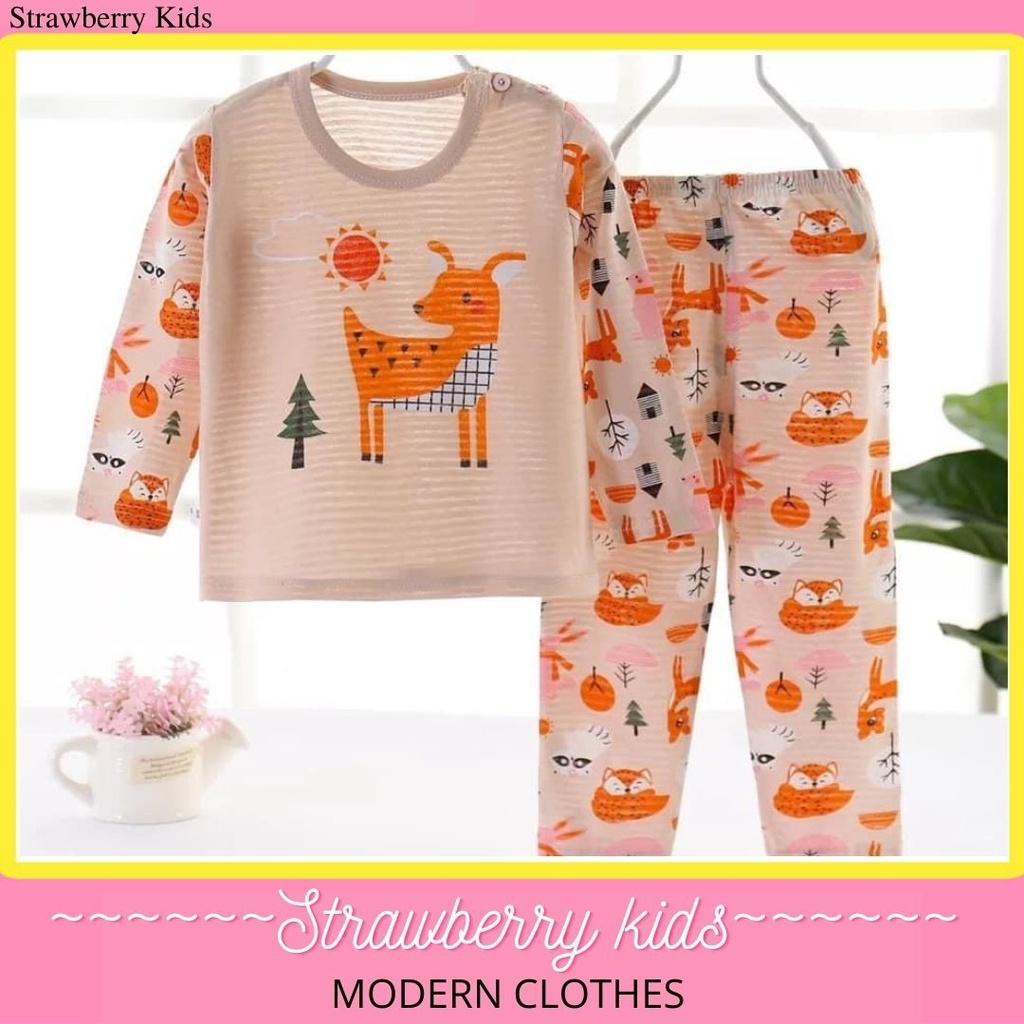 Bộ Dài Tay Cho Bé Gái Từ 10-25kg Cotton Tre Quảng Châu Loại 1