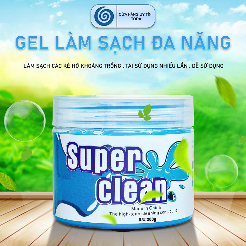 Gel vệ sinh bàn phím làm sạch bụi bẩn máy tính laptop nội thất ô tô trọng lượng 200g OPULA - Hàng Chính Hãng