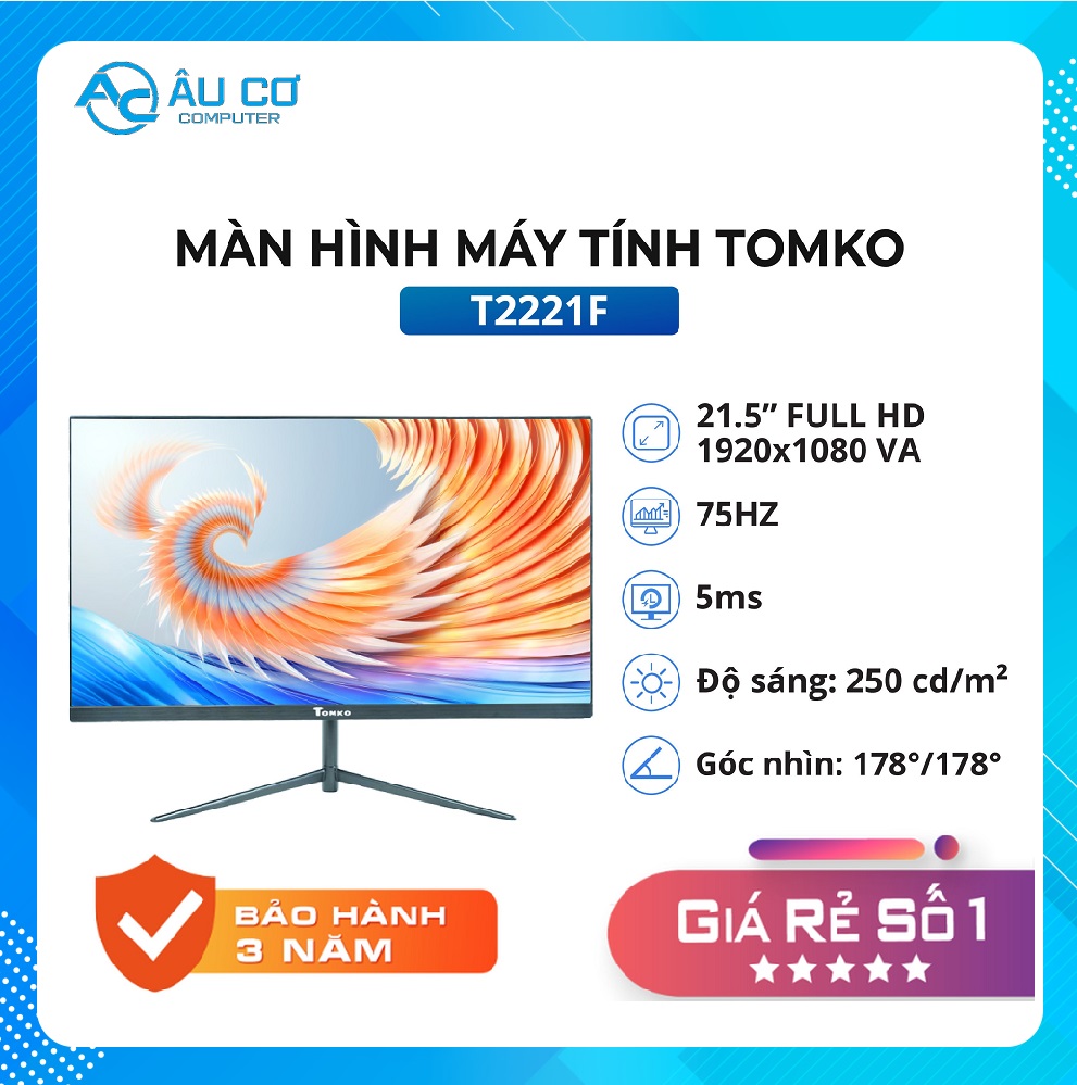 [HCM - HN] Màn Hình Máy Tính TOMKO 27 inch 2K T2721Q –  Tấm nền IPS Tần số quét 75HZ- Hàng chính hãng