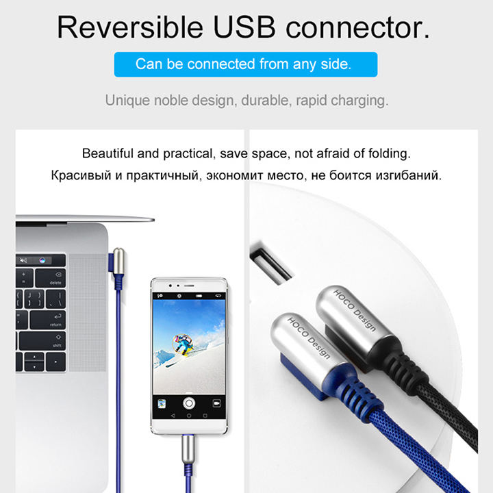 Cáp Sạc 3 Đầu Hoco U17 Dài 1.5m Chính Hãng Lightning + Micro USB + Type C