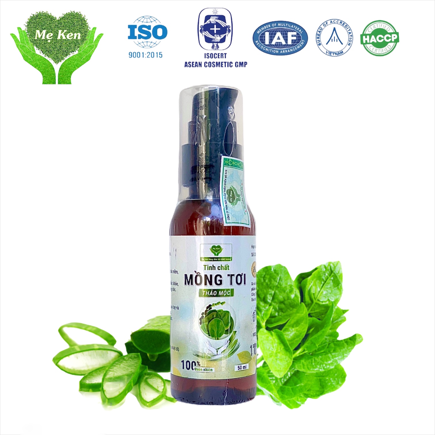 Tinh chất thảo mộc mồng tơi MẸ KEN (100ml) - dầu xả thiên nhiên, suôn mượt tóc