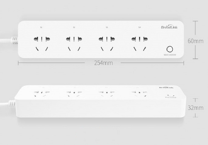 Ổ điện thông minh Broadlink MP1 điều khiển bật tắt qua wifi internet - Hàng nhập khẩu