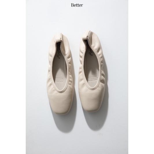 Giày búp bê bệt chun, mũi vuông tròn, da mềm Better - 250222001