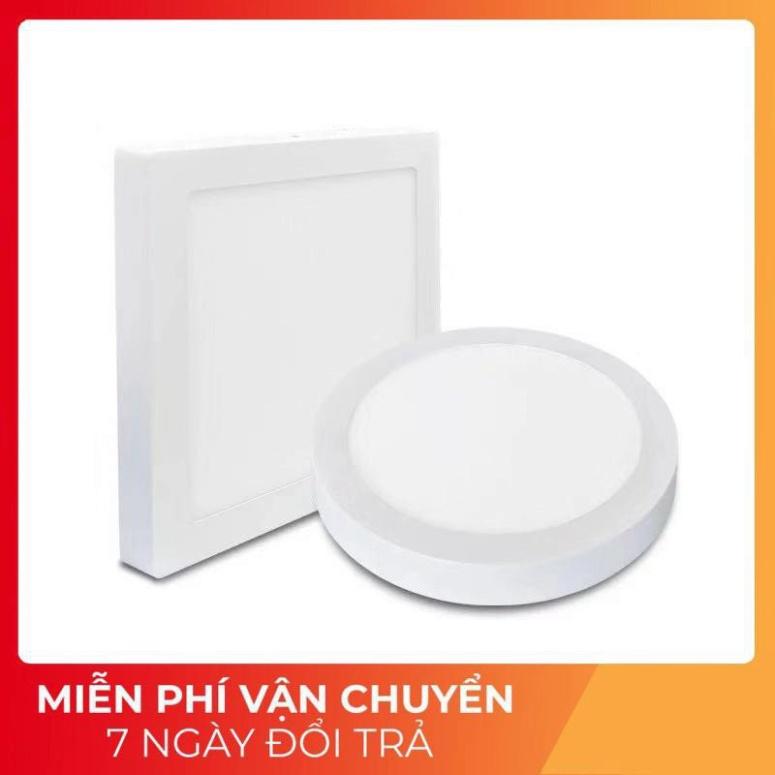 ĐÈN ỐP TRẦN NỔI, ĐÈN PANEL phát sáng 6W -24W TRÒN VUÔNG Trắng Vàng