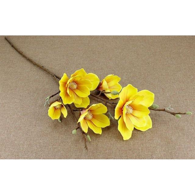 Cành Mộc Lan Cao Su Bông To Dài 95cm - Cành hoa giả, cắm lọ, cắm lẵng, trang trí nhà cửa, văn phòng