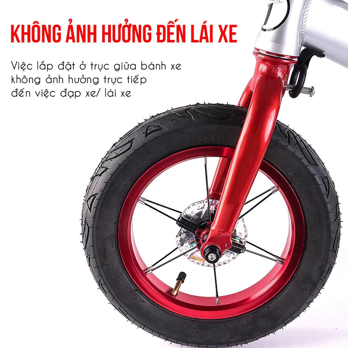 Đèn Trang Trí Cho Xe Đạp Trẻ Em Gắn Moay-Ơ Trục Giữa Xe Đạp Với 7 Màu RBG 18 Chế Độ Sáng Khác Nhau Sạc Điện USB Mai Lee