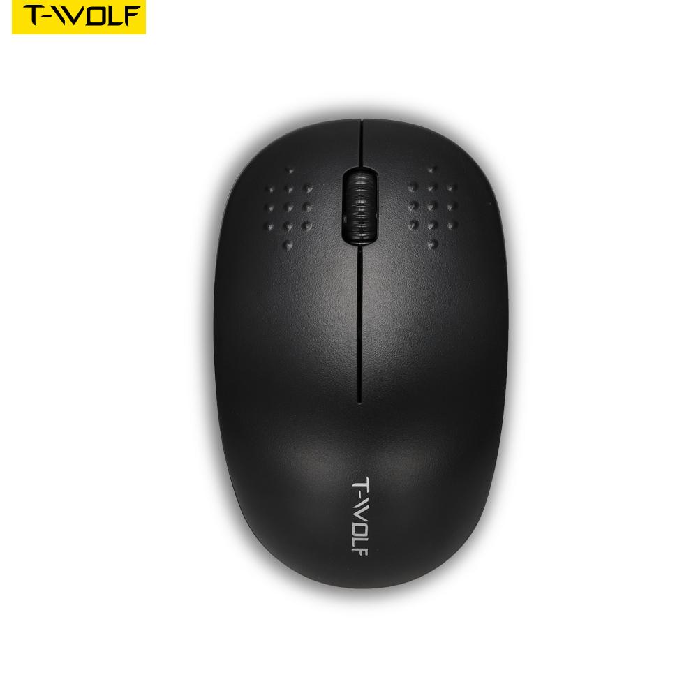 T-WOLF Q4 2.4G Wireless Optical Office Mini Mouse 3 Button 1000 DPI Ergonomic Gaming Mouse for PC/Laptop White