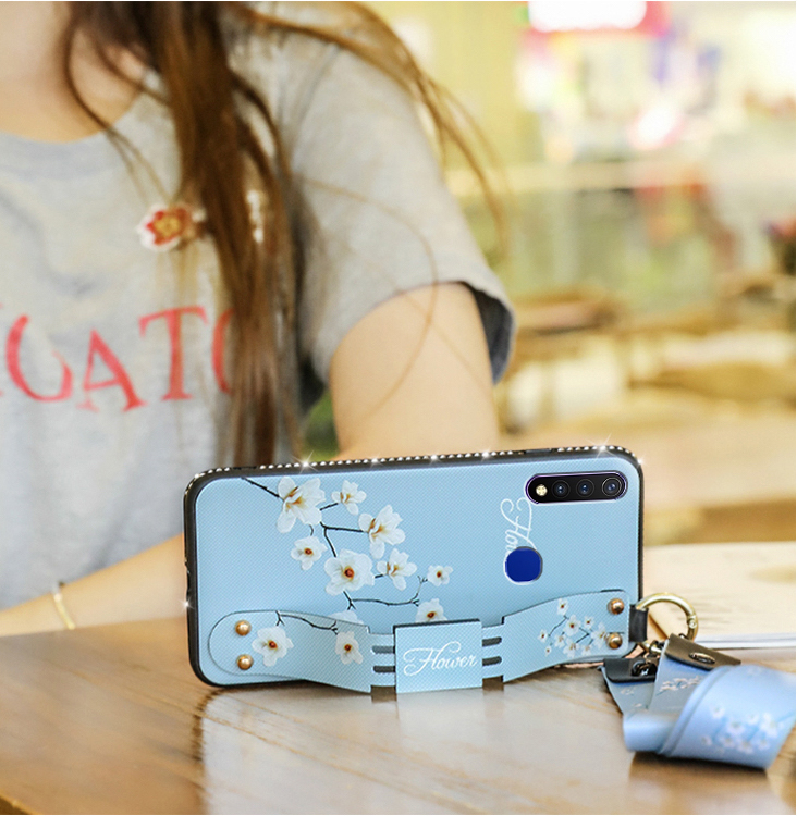 Ốp lưng điện thoại đính đá có giá đỡ dành cho Vivo Y19
