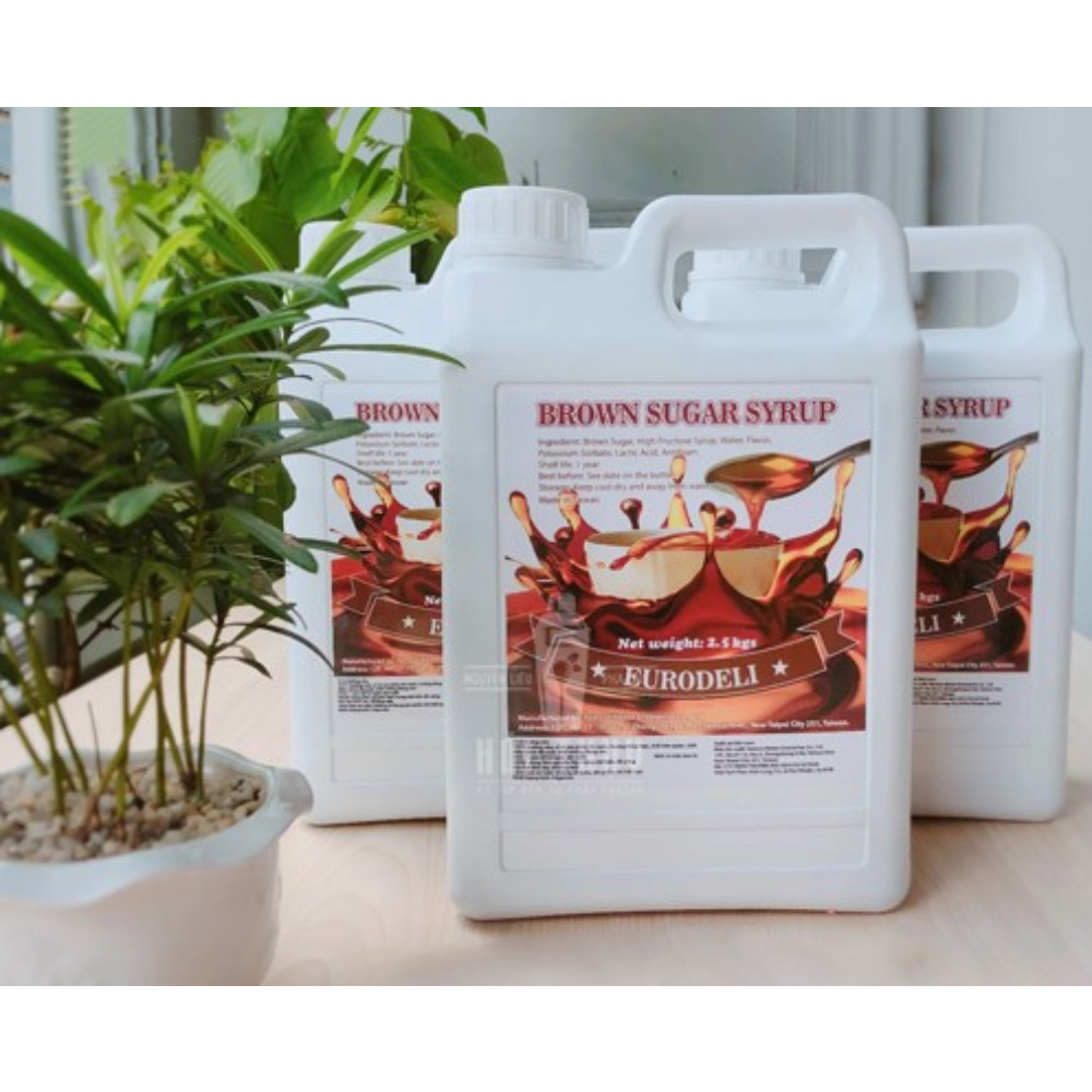 Siro đường nâu Eurodeli 2,5 kg/can – Brown Sugar Syrup
