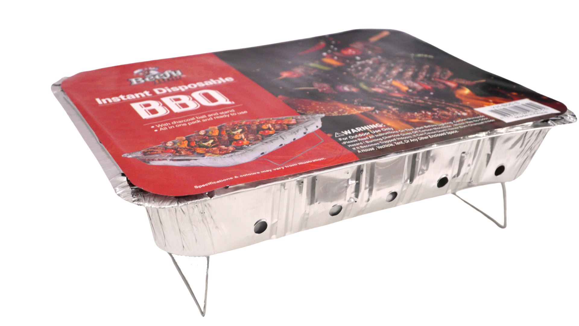 Khay Nướng BBQ Du Lịch Kèm Than Tiện Dụng Dùng 1 Lần (Bao Gồm Khay + Than + Đế) Uncle Bills YH-B05-S