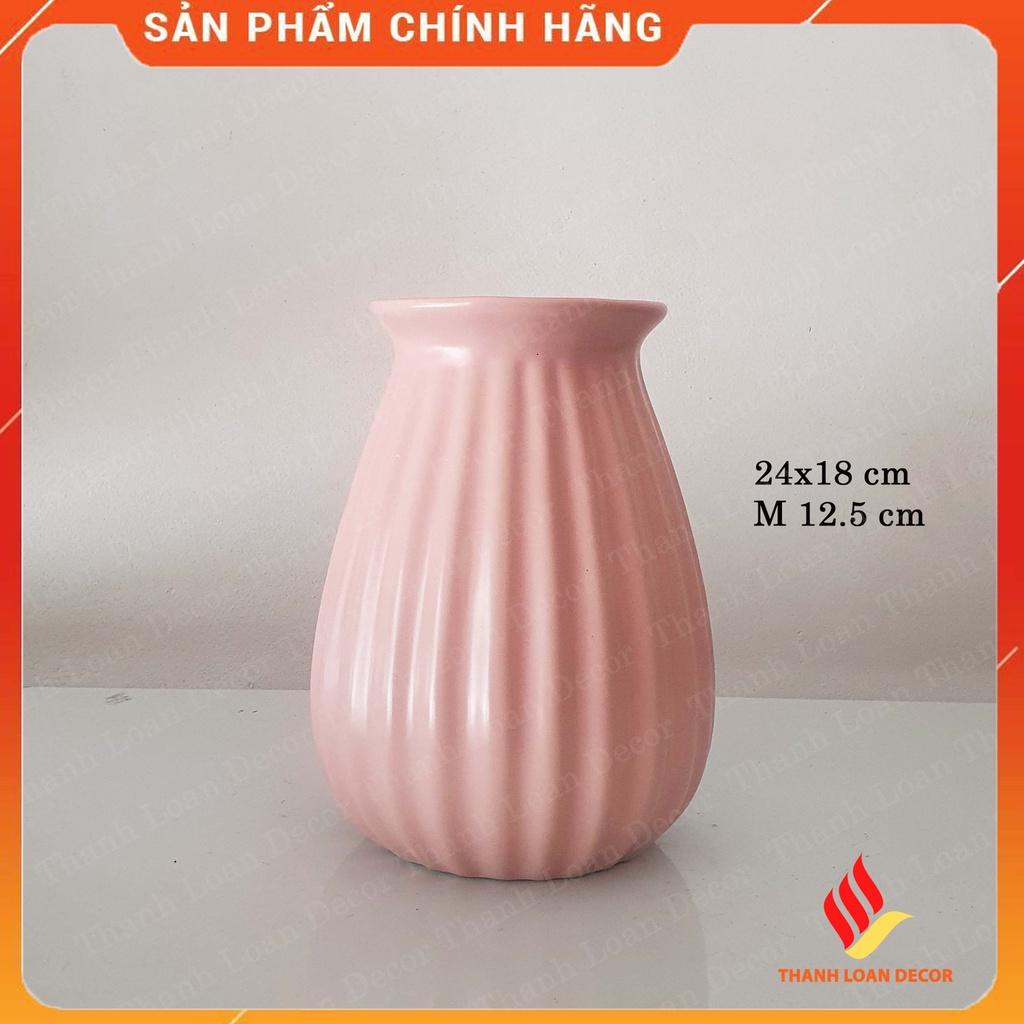 Lọ hoa gốm sứ Bát Tràng cao cấp - Bình hoa decor trang trí màu pastel - Nhiều mẫu