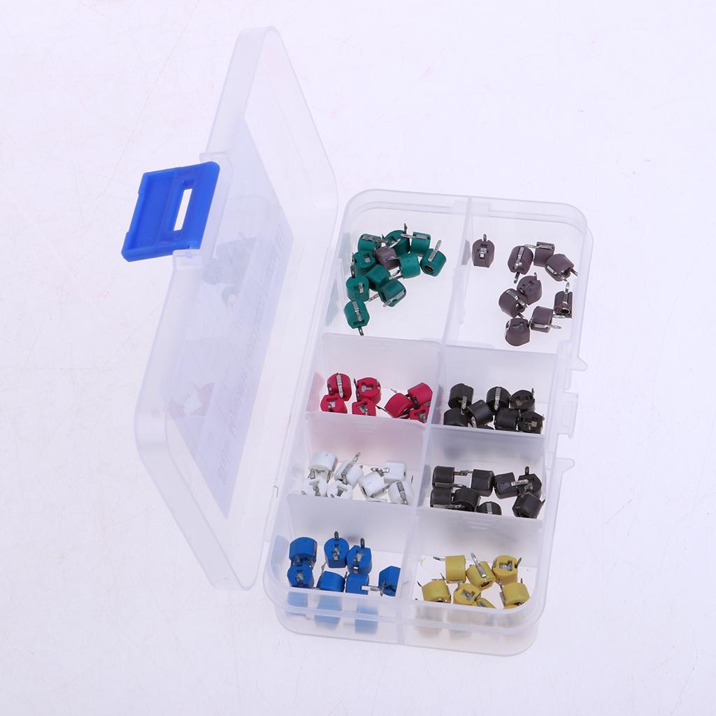 160x6mm Plastic Cover Trimmer Variable Capacitance Capacitor Kit for