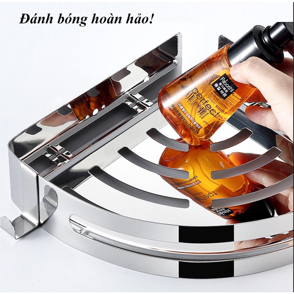 Kệ nhà tắm Kệ nhà bếp Inox 304 cao cấp AnShin chống gỉ sét - gắn tường bằng bắt vít hoặc dán keo