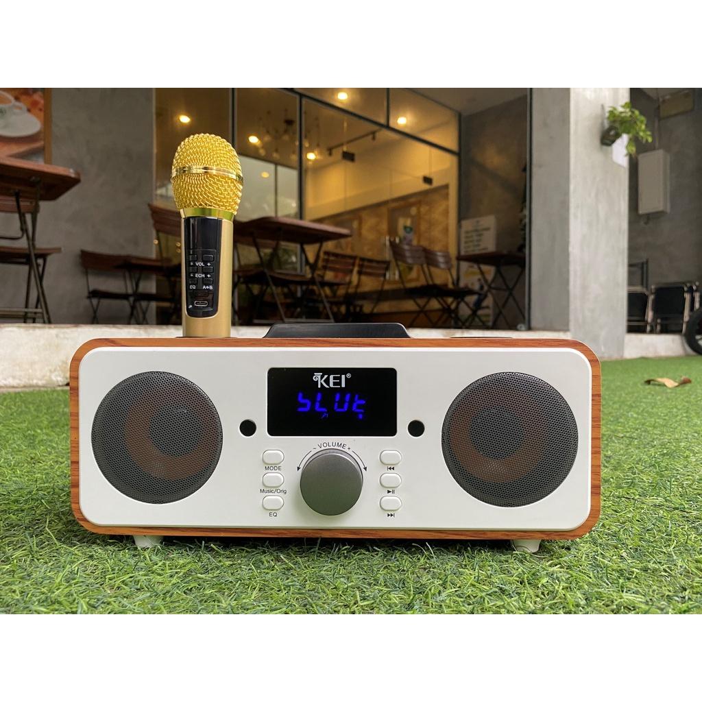 Loa Karaoke Bluetooth KEI K06 Kèm Hai Micro Không Dây Cao Cấp