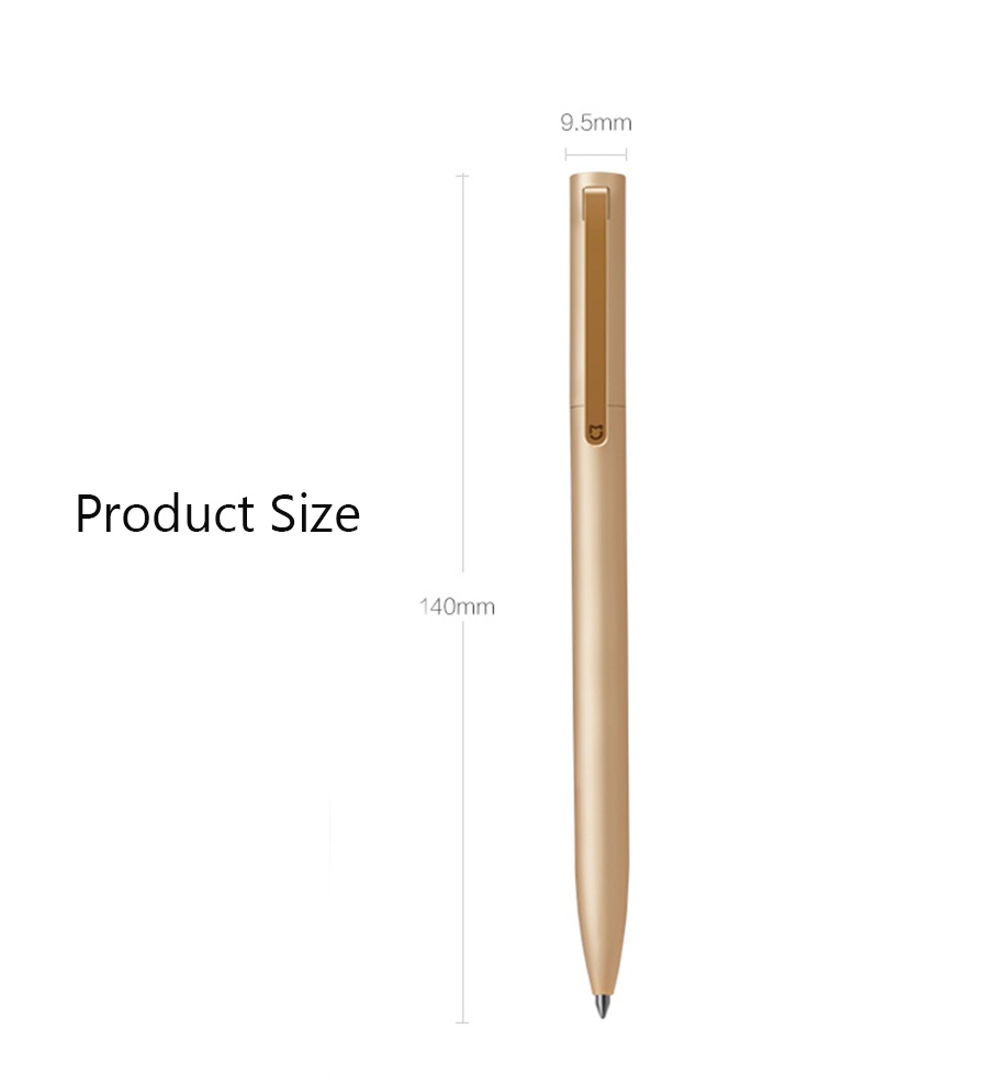 Bút bi Xiaomi Mi Aluminum Rollerball Pen 0.5mm - Vàng Đồng - Hàng Nhập Khẩu
