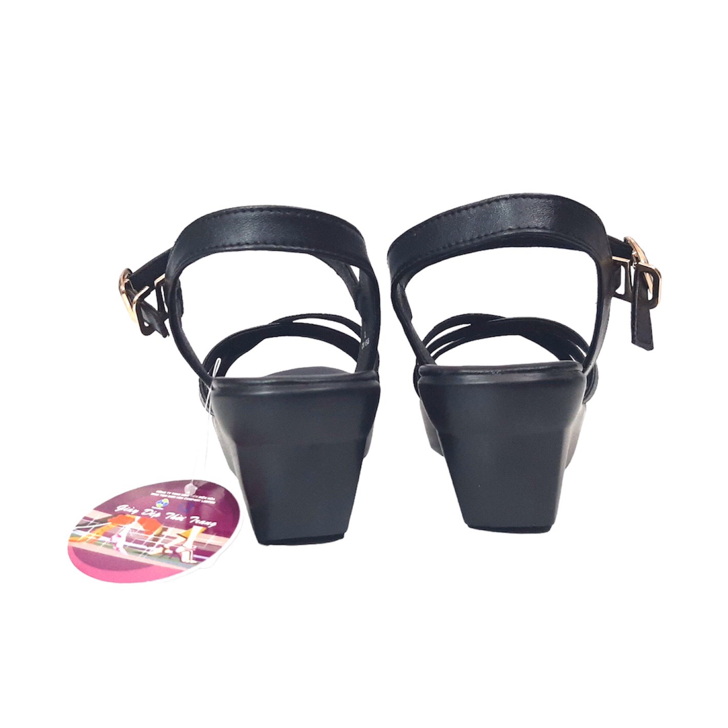 Sandal Nữ, Xăng Đan Nữ Đế Xuồng Cao 6cm DPW071888DEN