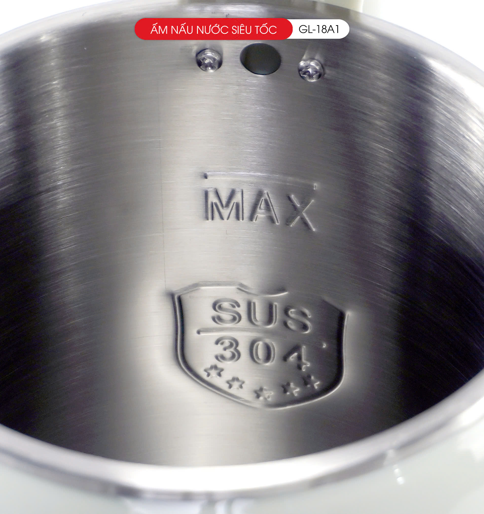 Ấm Siêu Tốc GALI GL-18A1, dung tích 1.8 Lít. thiết kế 2 lớp chống nóng. Hàng chính hãng bảo hành 24 tháng