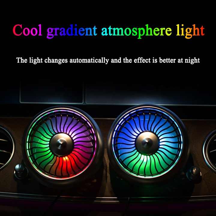 Quạt đèn led 3 chế độ dùng cho xe ô tô